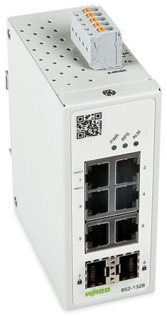 WAGO Managed 6 Port Industrial Ethernet Switch RJ-45 [852-1328]; 279-2407