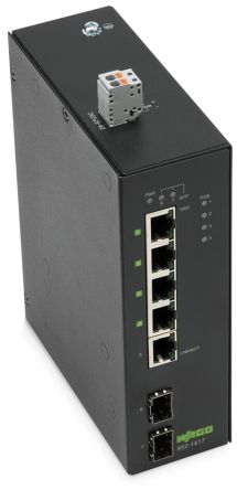 WAGO Unmanaged 5 Port Industrial Ethernet Switch RJ-45 [852-1417]; 279-2410
