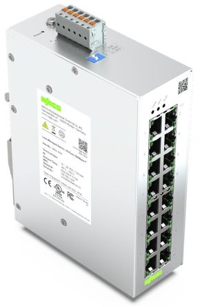 WAGO Managed 16 Port Industrial Ethernet Switch RJ-45 [852-1816]; 279-2415