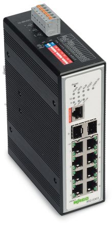 WAGO Managed 8 Port Industrial Ethernet Switch RJ-45 [852-303]; 279-2418