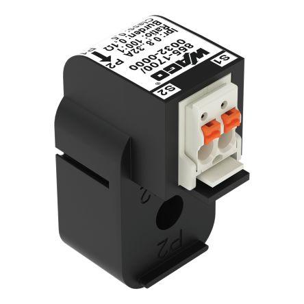 WAGO 855 Series Current Transformer Current Transformer, 32A Input, 32:0.32, 320 mA Output [855-1700/032-000]; 279-2422