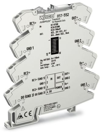 WAGO 857 Series Signal Conditioner, Current Input, Current, Voltage Output, 24V dc Supply [857-552]; 279-2530