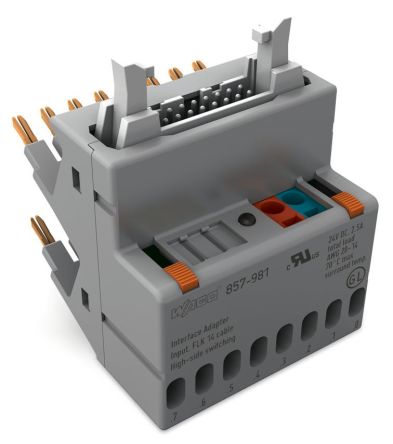 WAGO 857 Series 14-Contact Male Interface Module, DIN 41651 Connector, Pluggable to basic module, 3A [857-981]; 279-2546