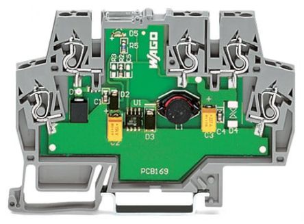 WAGO 859 DC-DC Converter, 5V dc/ 500mA Output, 15 → 30 V dc Input, DIN Rail Mount, +40°C Max Temp 0°C Min Temp [859-801]; 279-2617
