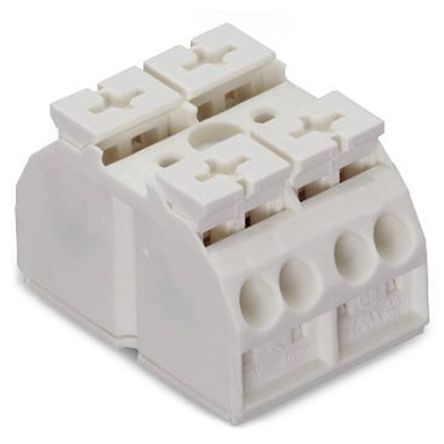 WAGO 862 Series Terminal Strip, 2-Way, 28A, 20 → 12 AWG Wire, Push-In Cage Clamp Termination [862-652]; 279-2713