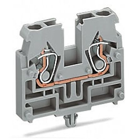 WAGO 869-311 869 Series Grey, 2.5mm², 1-Level, Cage Clamp Termination [869-311]; 279-2783