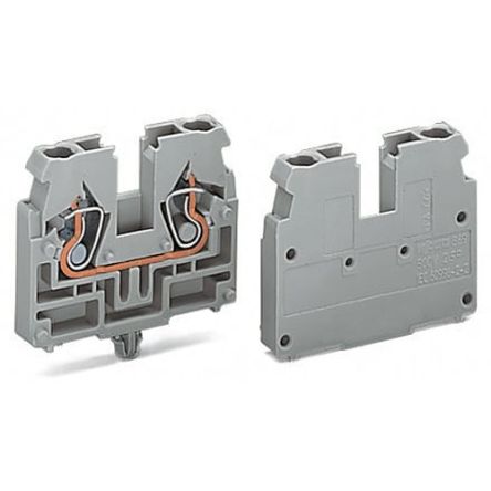 WAGO 869-331 869 Series Grey, 2.5mm², 1-Level, Cage Clamp Termination [869-331]; 279-2790