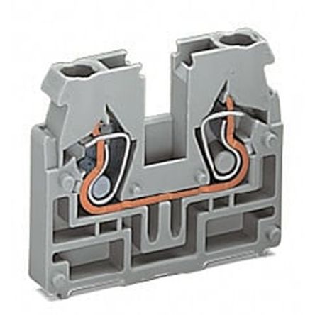 WAGO 869-341 869 Series Grey, 2.5mm², 1-Level, Cage Clamp Termination [869-341]; 279-2792
