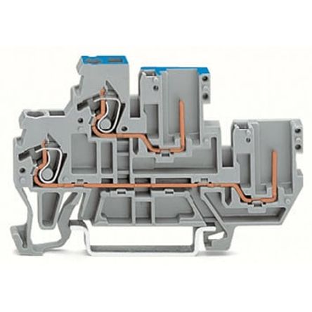 WAGO 870-103 870 Series Grey, 2.5mm², 2-Level, Cage Clamp Termination [870-103]; 279-2804