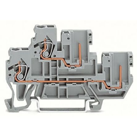 WAGO 870-104 870 Series Blue, 2.5mm², 2-Level, Cage Clamp Termination [870-104]; 279-2805