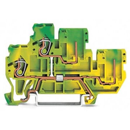 WAGO 870-107 870 Series Green, Yellow, 2.5mm², 2-Level, Cage Clamp Termination [870-107]; 279-2806