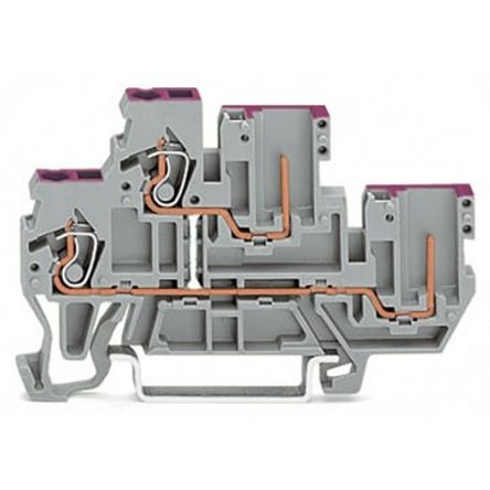 WAGO 870-108 870 Series Grey, 2.5mm², 2-Level, Cage Clamp Termination [870-108]; 279-2807
