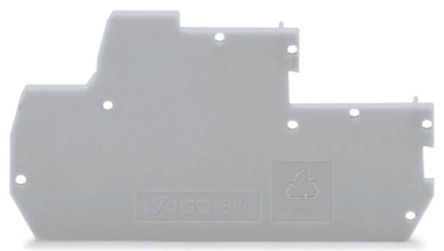 WAGO 870 Series End And Intermediate Plate for Use with Rail Mounted Terminal Blocks With CCC [870-118]; 279-2810