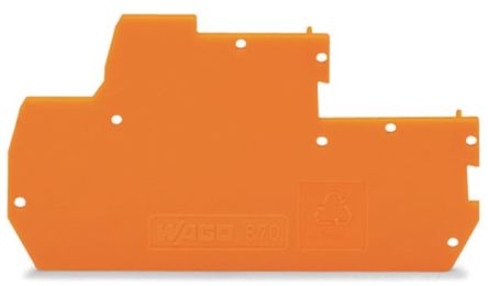 WAGO 870 Series End And Intermediate Plate for Use with Rail Mounted Terminal Blocks With CCC [870-119]; 279-2811