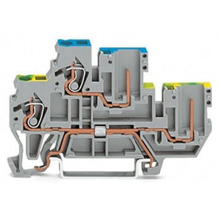 WAGO 870-127 870 Series Grey, 2.5mm², 2-Level, Cage Clamp Termination [870-127]; 279-2812