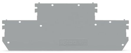 WAGO 870 Series End And Intermediate Plate for Use with Rail Mounted Terminal Blocks With CCC [870-168]; 279-2817