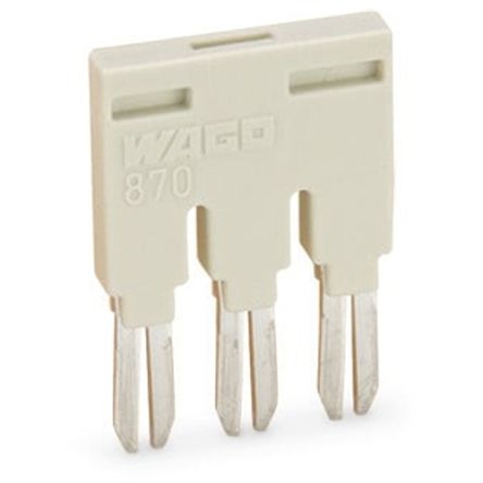 WAGO 870 Series Jumper for Use with Terminal Block, 18A [870-408]; 279-2825