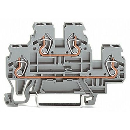 WAGO 870-503 870 Series Grey, 2.5mm², 2-Level, Cage Clamp Termination [870-503]; 279-2838