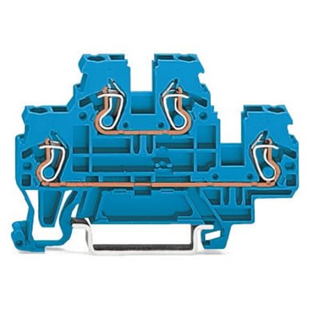 WAGO 870-504 870 Series Blue, 2.5mm², 2-Level, Cage Clamp Termination [870-504]; 279-2839