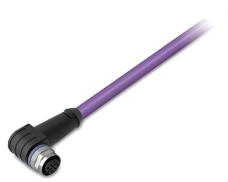 WAGO Right Angle Female 5 way M12 to Unterminated Actuator/Sensor Cable, 10m [756-1102/060-100]; 279-3187