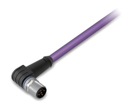 WAGO Right Angle Male 5 way M12 to Unterminated Actuator/Sensor Cable, 2m [756-1104/060-020]; 279-3189