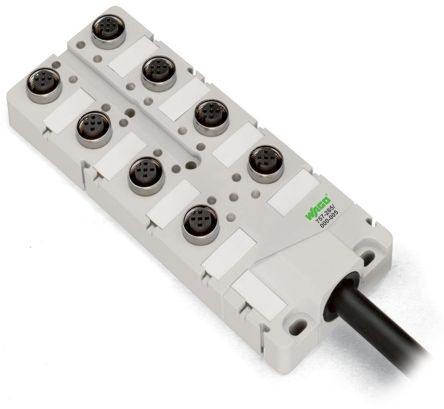 WAGO 757 Series Actuator Hub, M12, 5m cable, 5 way, 6 port [757-265/000-005]; 279-3334