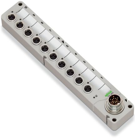 WAGO 757 Series Actuator Hub, M8, 3 way, 6 port [757-363]; 279-3343