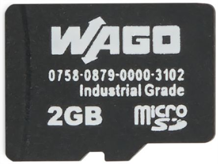 WAGO 2 GB Industrial MicroSD SD Card [758-879/000-3102]; 279-3355
