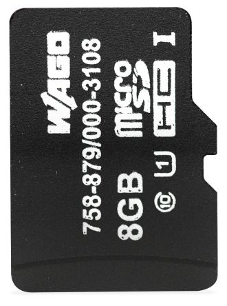 WAGO 8 GB MicroSD SD Card [758-879/000-3108]; 279-3356
