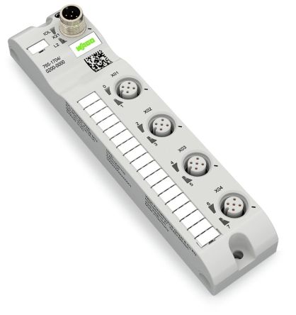 WAGO 765 Series I/O module, M12, 5 way, 4 port [765-1704/200-000]; 279-3413