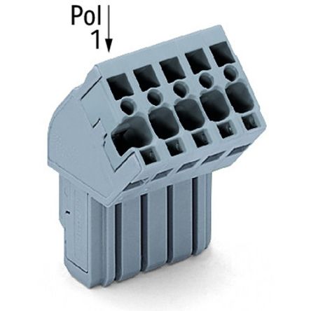 WAGO 769-105/022-000 769 Series Grey, 4mm², Cage Clamp Termination, CSA [769-105/022-000]; 279-3438