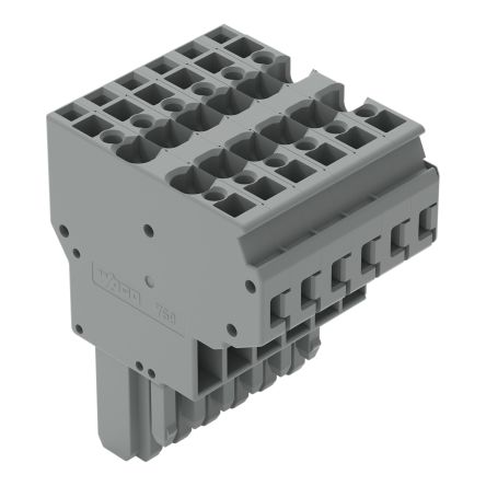 WAGO 769 Series Straight PCB Mount PCB Socket, 6-Contact, 5mm Pitch, Cage Clamp Termination [769-126]; 279-3475