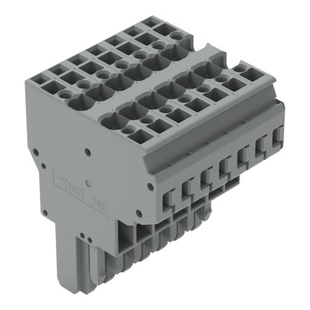WAGO 769 Series Straight PCB Mount PCB Socket, 7-Contact, 5mm Pitch, Cage Clamp Termination [769-127]; 279-3476
