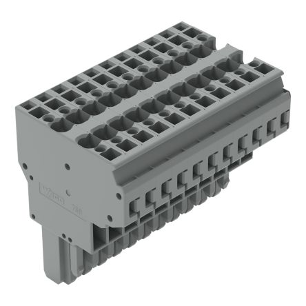 WAGO 769 Series Straight PCB Mount PCB Socket, 11-Contact, 5mm Pitch, Cage Clamp Termination [769-131]; 279-3479