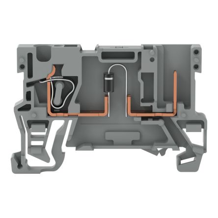 WAGO 769-238/281-410 769 Series Grey, 4mm², 1-Level, Cage Clamp Termination, CSA [769-238/281-410]; 279-3534