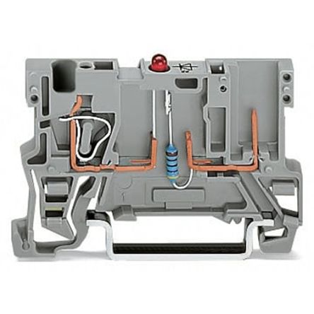 WAGO 769-239/281-413 769 Series Grey, 4mm², 1-Level, Cage Clamp Termination, CSA [769-239/281-413]; 279-3535