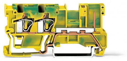 WAGO 769-257 769 Series Green, Yellow, 4mm², 1-Level, Cage Clamp Termination, CSA [769-257]; 279-3538