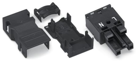 WAGO 770 Series Socket, 2-Pole, Female, Cable Mount, 25A, IP20 [770-102/041-000]; 279-3691