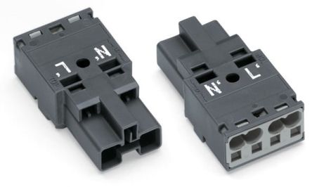 WAGO 770 Series Plug, 2-Pole, Cable Mount, 25A, IP20 [770-1172]; 279-3698
