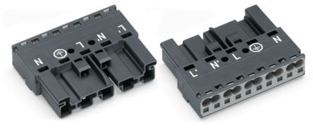 WAGO 770 Series Plug, 5-Pole, Cable Mount, 25A, IP20 [770-1175]; 279-3699