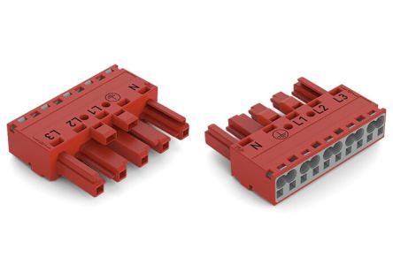 WAGO 770 Series Socket, 5-Pole, Female, Cable Mount, 25A, IP20 [770-1305]; 279-3703