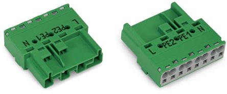 WAGO 770 Series Plug, 4-Pole, Cable Mount, 25A, IP20 [770-1334]; 279-3713