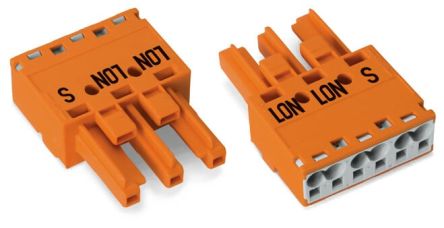WAGO 770 Series Socket, 3-Pole, Female, Cable Mount, 25A, IP20 [770-1343]; 279-3715