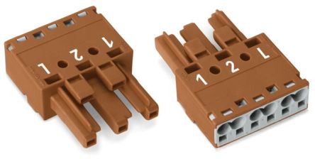 WAGO 770 Series Socket, 3-Pole, Female, Cable Mount, 25A, IP20 [770-1363]; 279-3717