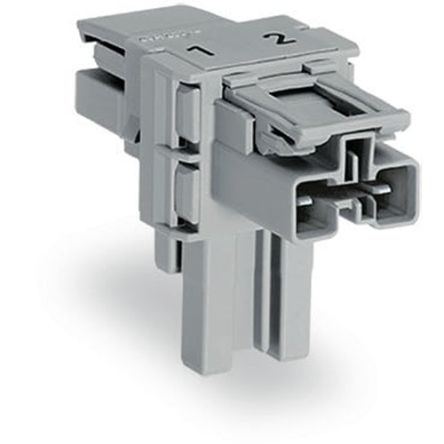 WAGO 770 Series Distribution Connector, 2-Pole, Female, Male, Cable Mount, 25A, IP20 [770-1601]; 279-3719