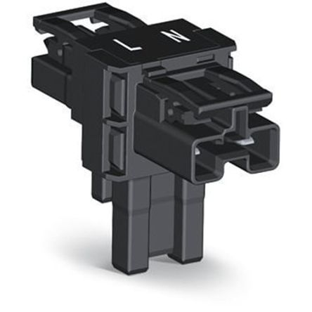 WAGO 770 Series Distribution Connector, 2-Pole, Female, Male, Cable Mount, 25A, IP20 [770-1606]; 279-3720