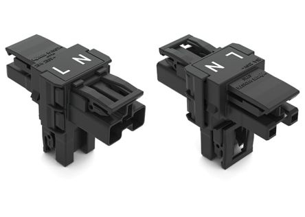 WAGO 770 Series Distribution Connector, 2-Pole, Female, Male, Cable Mount, 25A, IP20 [770-1615]; 279-3721