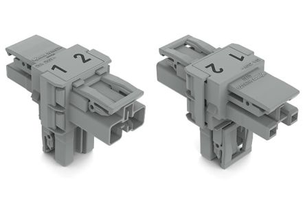 WAGO 770 Series Distribution Connector, 2-Pole, Female, Male, Cable Mount, 25A, IP20 [770-1701]; 279-3729