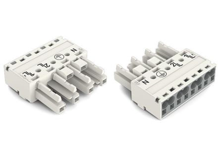 WAGO 770 Series Socket, 4-Pole, Female, Cable Mount, 25A, IP20 [770-224]; 279-3750
