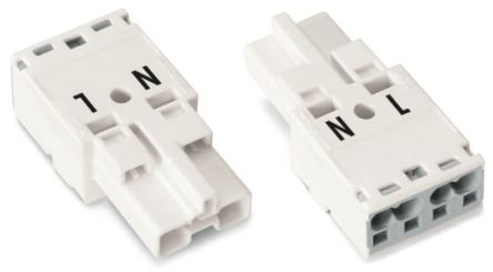 WAGO 770 Series Plug, 2-Pole, Cable Mount, 25A, IP20 [770-232]; 279-3757